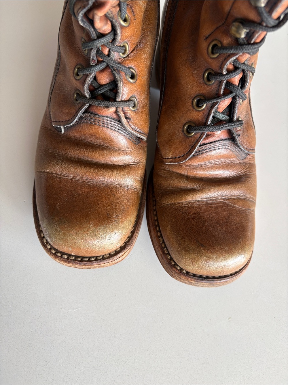 Frye Lace up Boots Black Label Vintage Lace-Up made in the USA Women's Boots - Picture 9 of 17